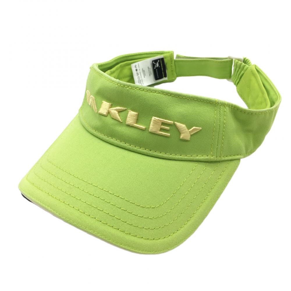 オークリー サンバイザー ライトグリーン 立体ロゴ刺しゅう  ゴルフウェア Oakley 画像
