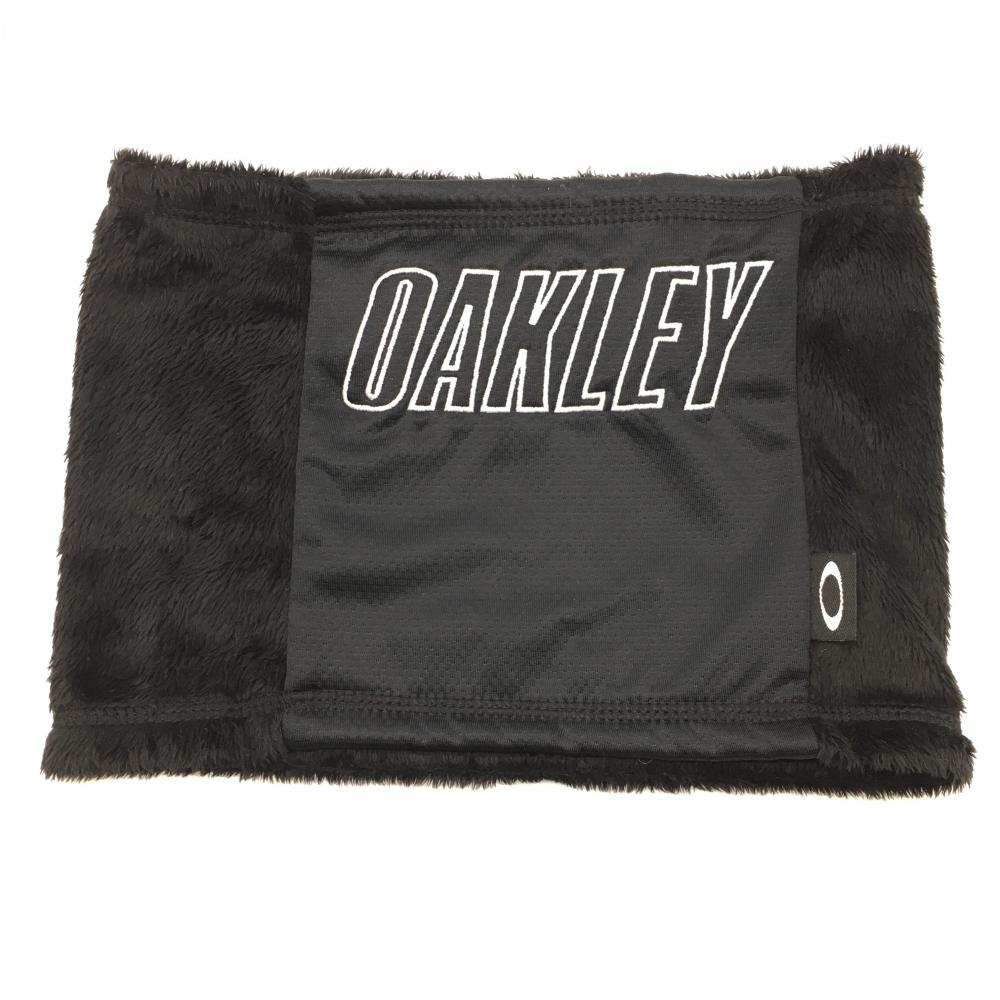 【美品】オークリー ネックウォーマー 黒 異素材 フリース ゴルフウェア Oakley 画像