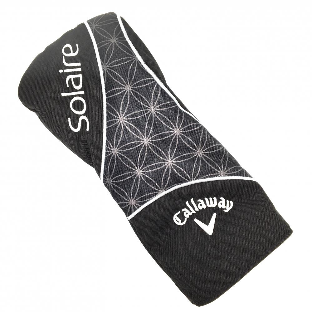 【超美品】キャロウェイ ヘッドカバー(DR) 黒×白 一部総柄 Solaire ドライバー ゴルフ Callaway