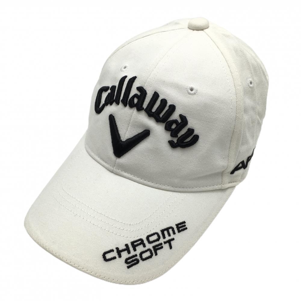 キャロウェイ キャップ 白×黒 ロゴ刺しゅう ODYSS FR  ゴルフウェア Callaway