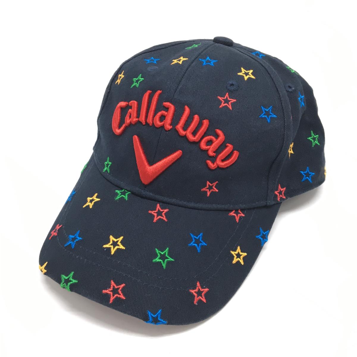 キャロウェイ キャップ ネイビー×マルチカラー 星総柄 FR   ゴルフウェア Callaway