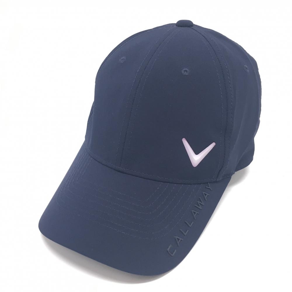 【美品】キャロウェイ キャップ ネイビー 立体ロゴ   ゴルフウェア Callaway