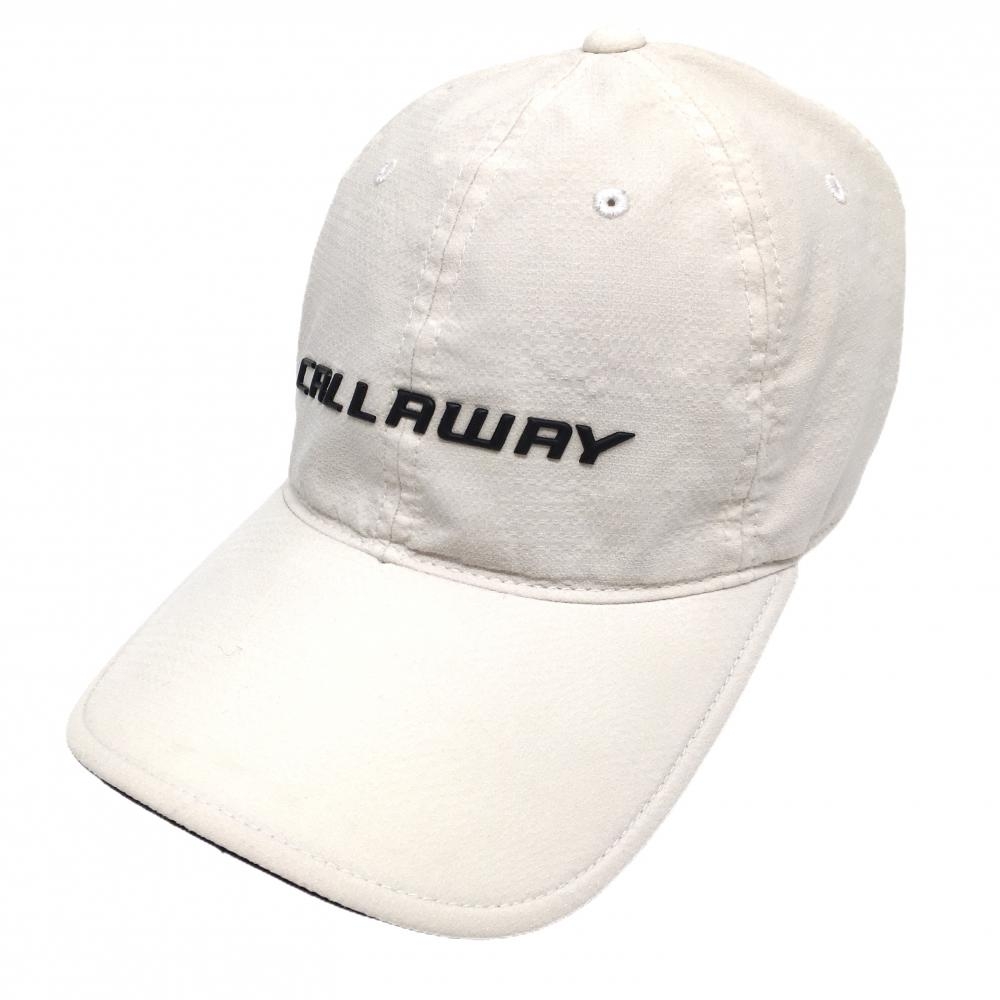 【美品】キャロウェイ キャップ 白 ロゴプリント FR   ゴルフウェア Callaway
