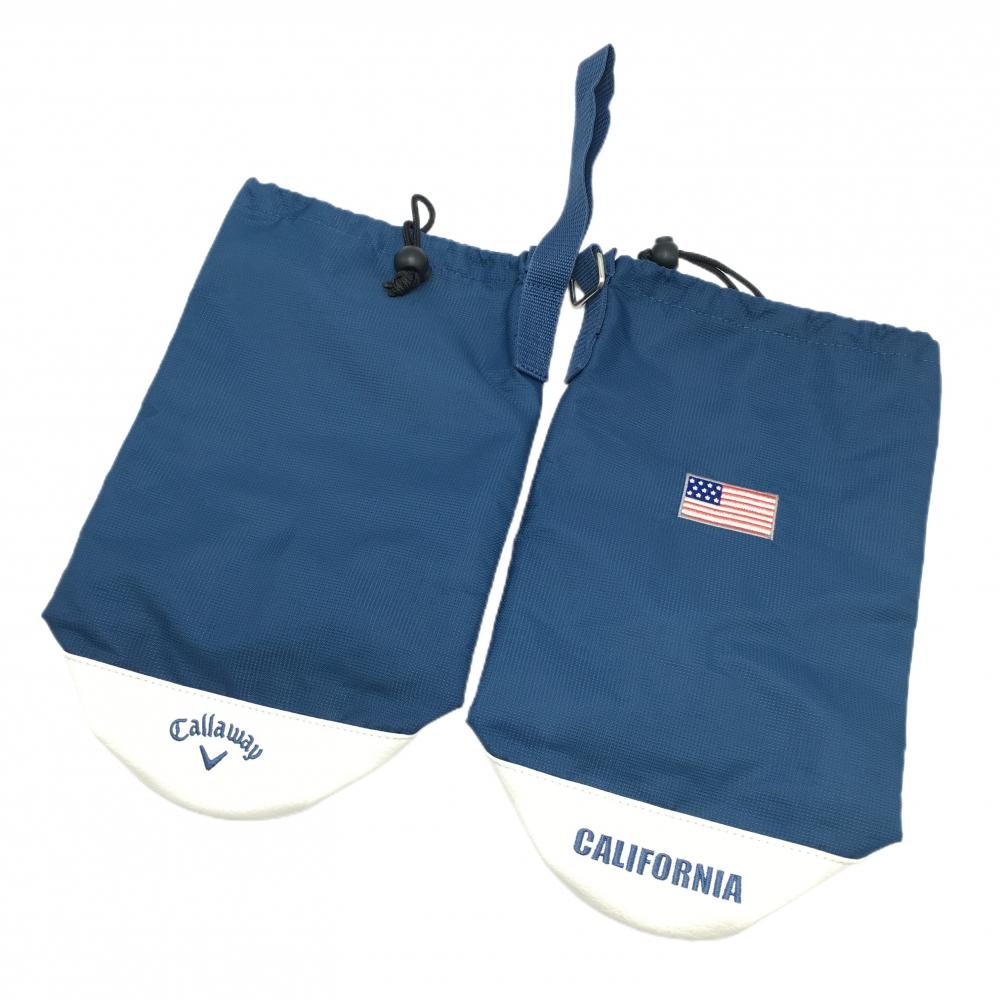 キャロウェイ シューズケース ネイビー×白 セパレート 星条旗刺しゅう ゴルフ Callaway