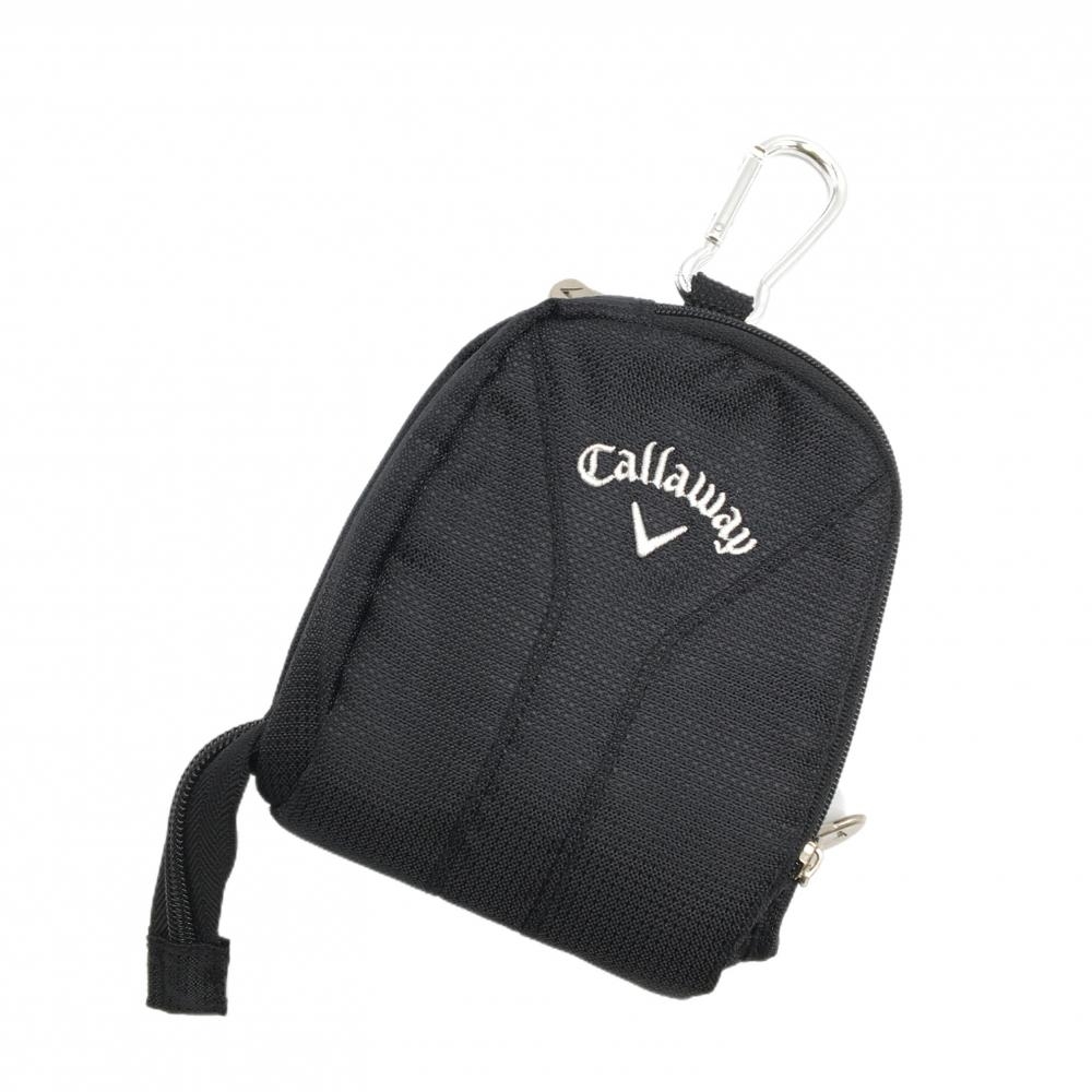 【超美品】キャロウェイ ポーチ 黒×白 ロゴ刺しゅう 小物入れゴルフ Callaway