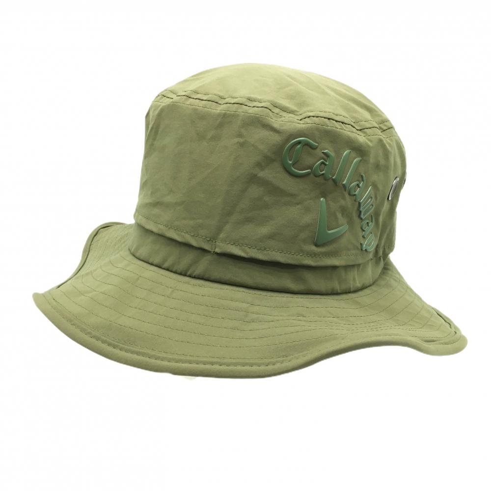 【美品】キャロウェイ ハット カーキ メッシュ裏地 ロゴ FR  ゴルフウェア 2023年モデル  Callaway