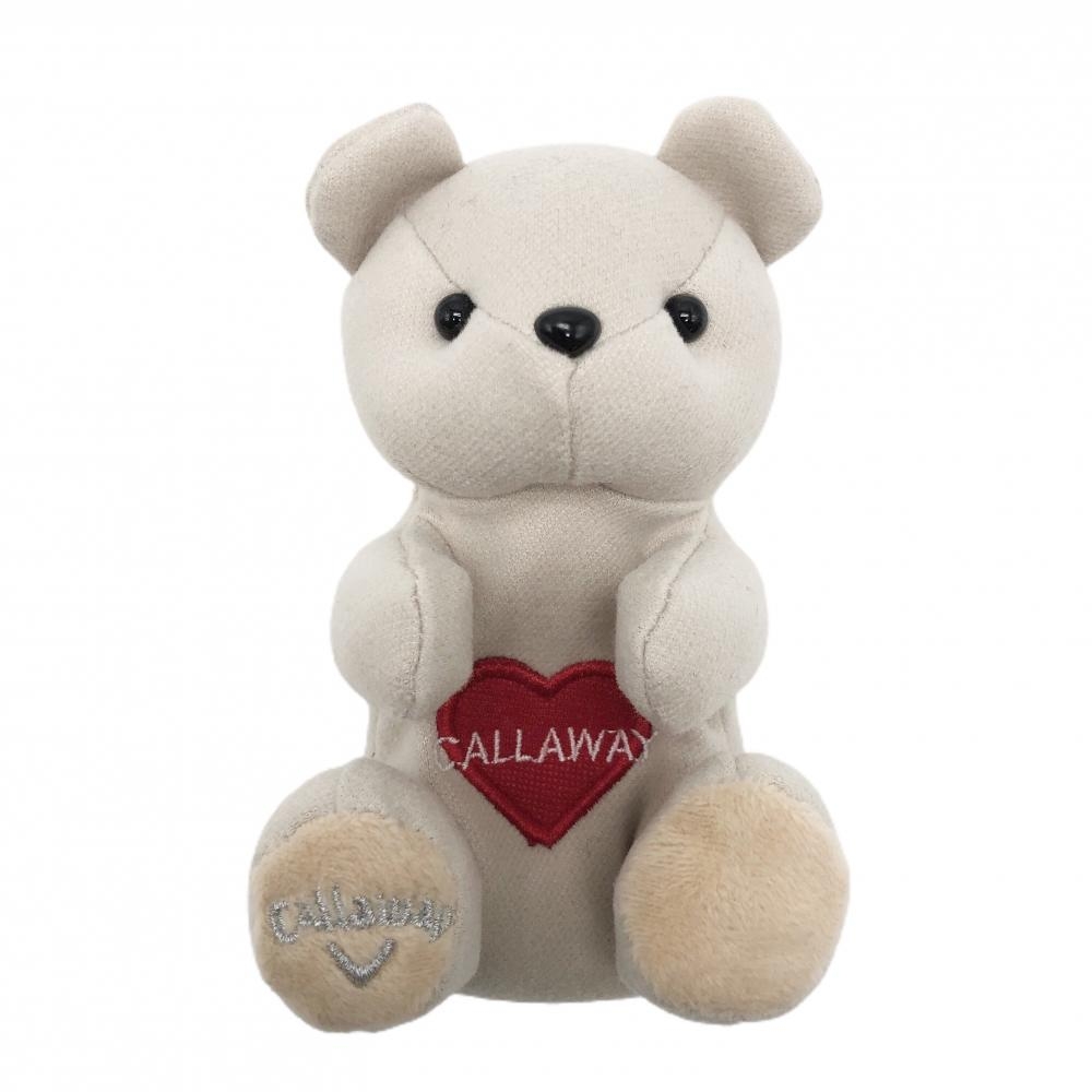 【超美品】キャロウェイ ボールホルダー ベージュ ベア カラビナ付ゴルフ Callaway