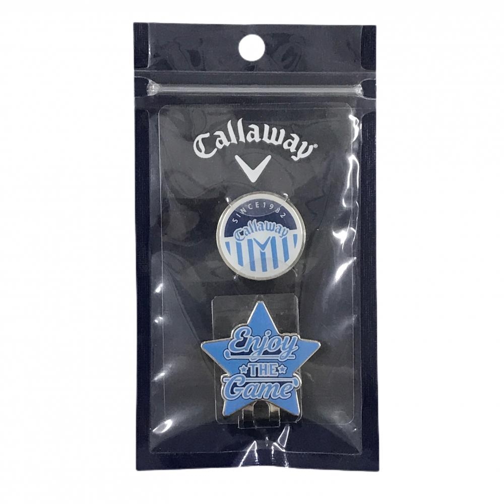 【新品】キャロウェイ マグネット式クリップマーカー ライトブルー×白 星 ゴルフ Callaway