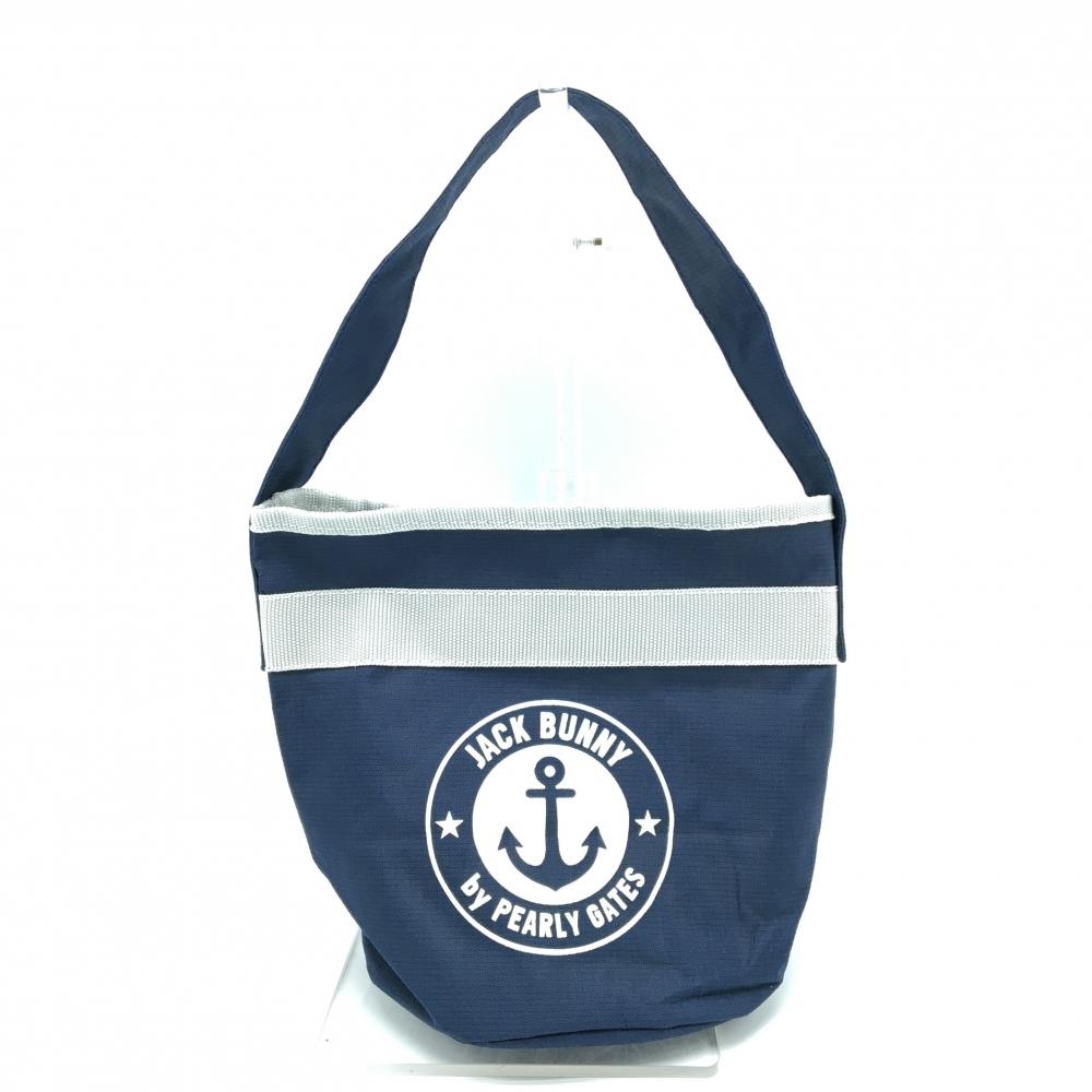 【美品】ジャックバニー カートバッグ ネイビー×白 イカリ ゴルフ Jack Bunny