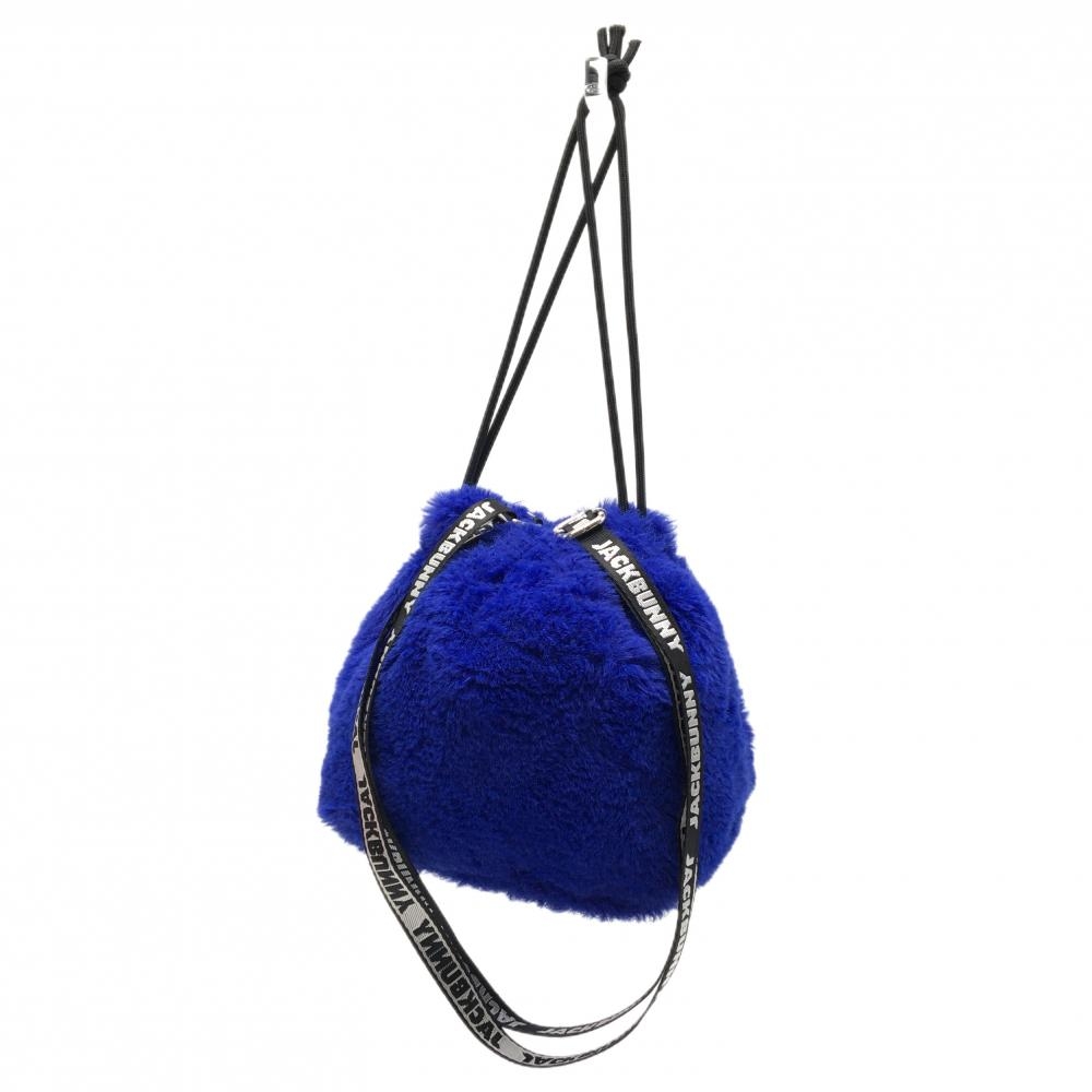 【超美品】ジャックバニー カートバッグ ブルー×黒 ボア ショルダーバッグ 巾着 ゴルフ Jack Bunny