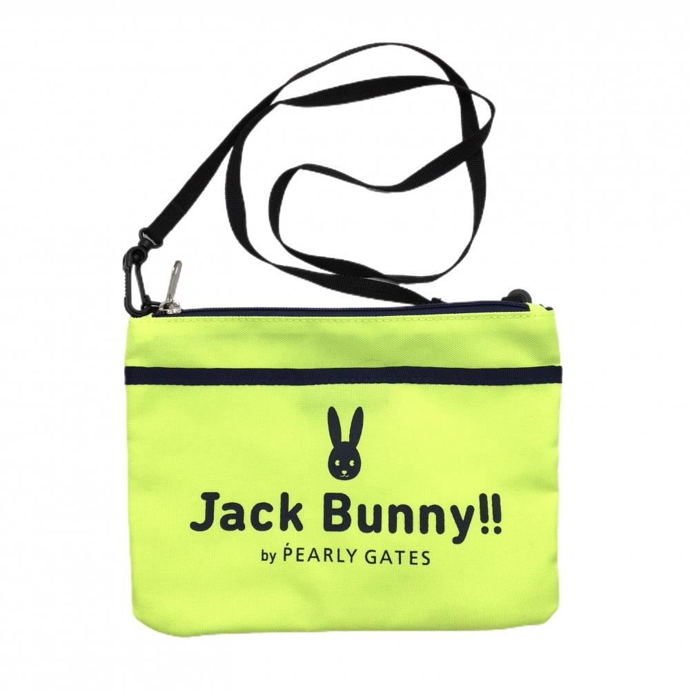 【超美品】ジャックバニー サコッシュ 蛍光イエロー×黒 ショルダーバッグゴルフ Jack Bunny