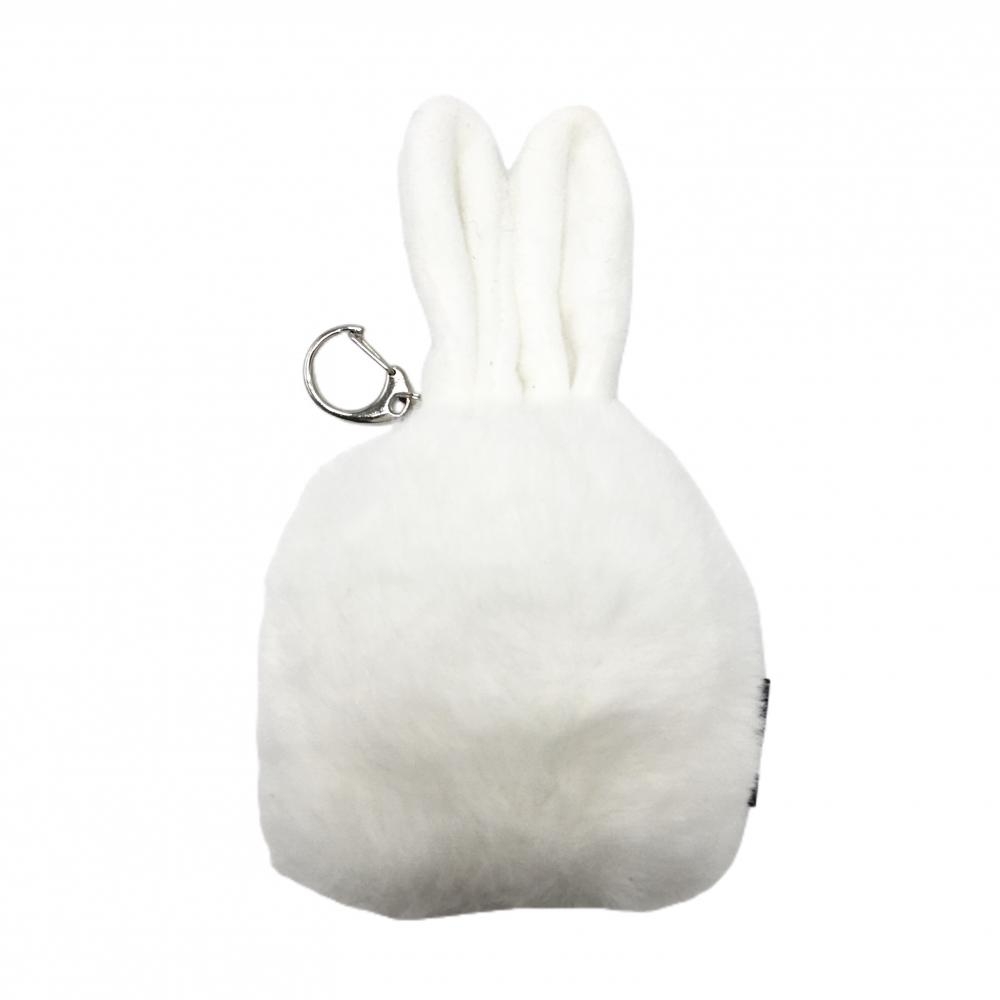 【美品】ジャックバニー ボールホルダー 白 ファー ウサギ耳 ボールケースゴルフ Jack Bunny