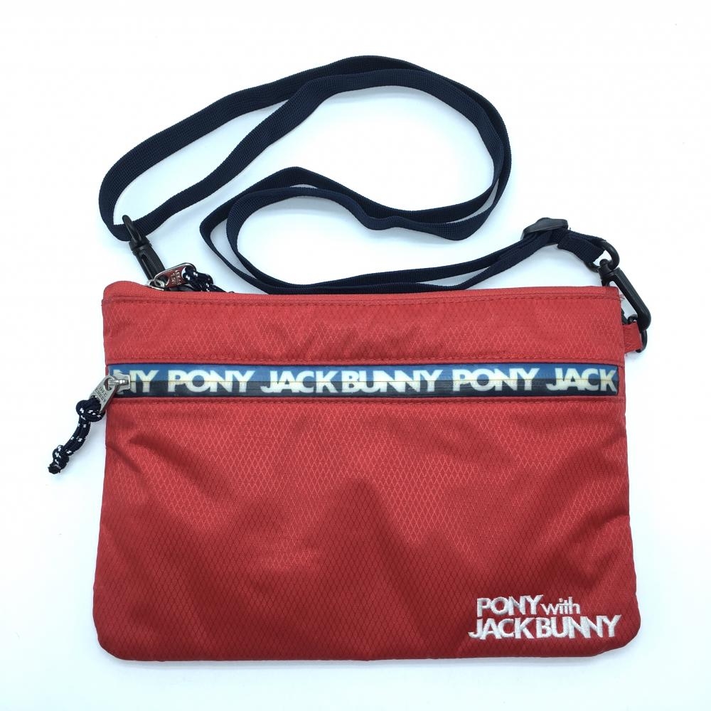 【美品】ジャックバニー サコッシュ オレンジ 斜め掛けバッグ PONY  ゴルフ Jack Bunny