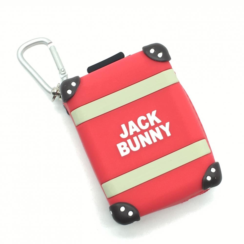 【新品】ジャックバニー ポーチ レッド×ベージュ キャディーバッグ型 小物入れ ゴルフ Jack Bunny