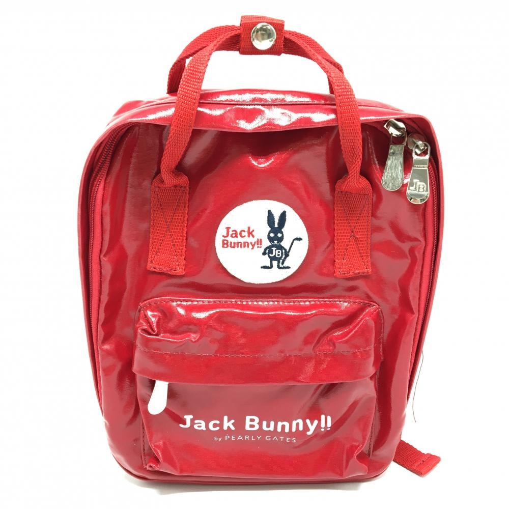 【超美品】ジャックバニー ミニリュック レッド ワッペン カートバッグ ゴルフ Jack Bunny