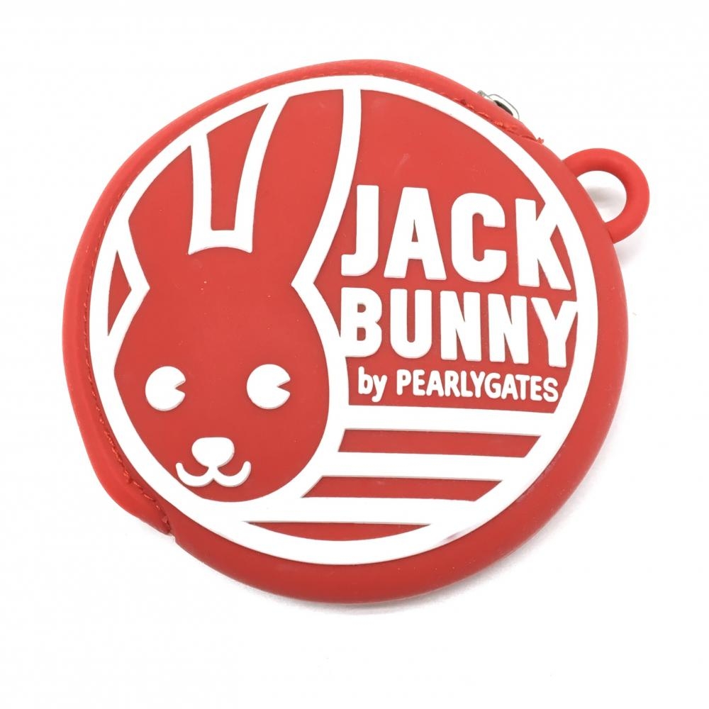 ジャックバニー ポーチ レッド×白 ウサギ シリコン 小物入れ ゴルフ Jack Bunny