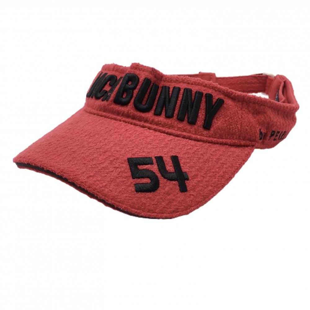 ジャックバニー サンバイザー レッド×黒 ロゴ刺しゅう  FR   ゴルフウェア Jack Bunny