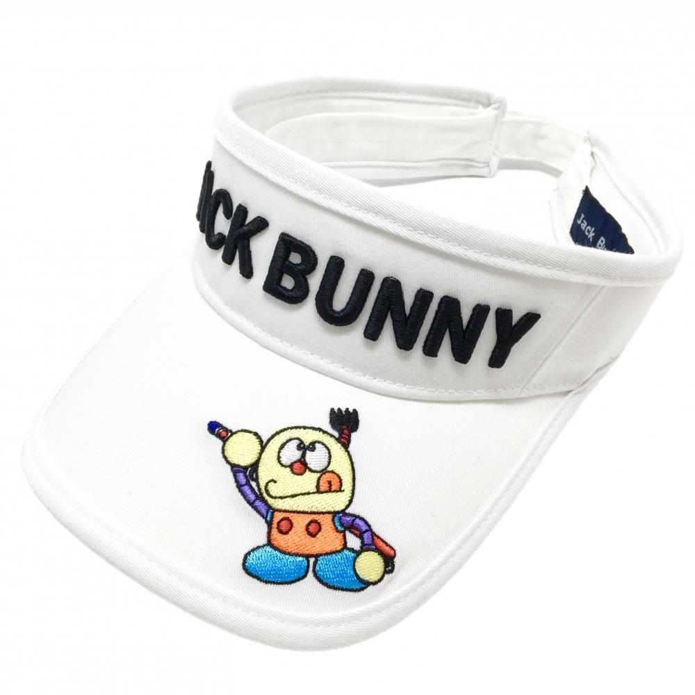 【新品】ジャックバニー×キテレツ大百科 サンバイザー 白 コロ助 FR   ゴルフウェア 2024年モデル Jack Bunny