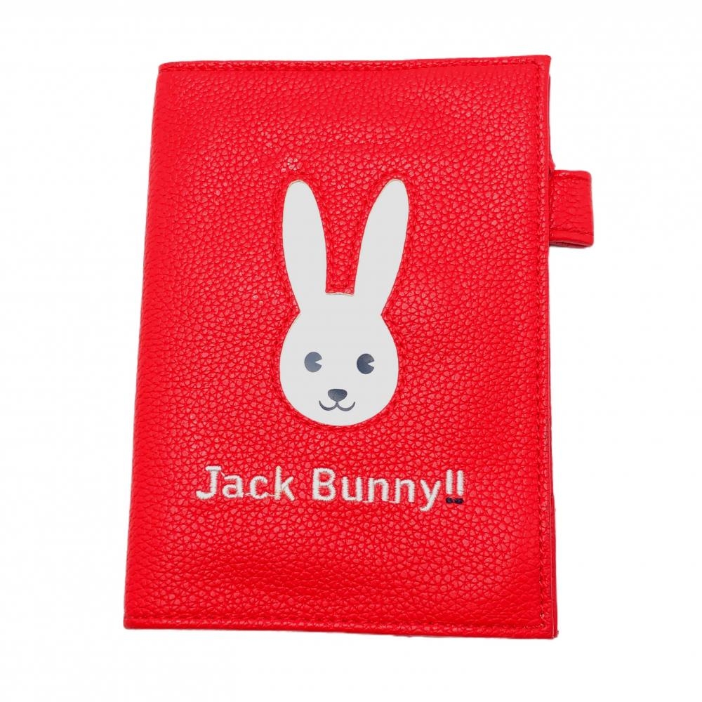 ジャックバニー スコアカードケース レッド×白 ラビット 鏡付き ゴルフ Jack Bunny