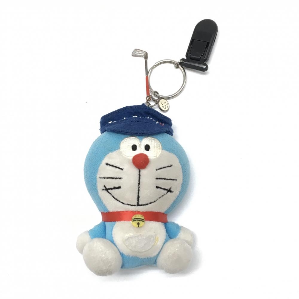 【美品】ジャックバニー×ドラえもん キーホルダー ライトブルー×白  ゴルフ Jack Bunny