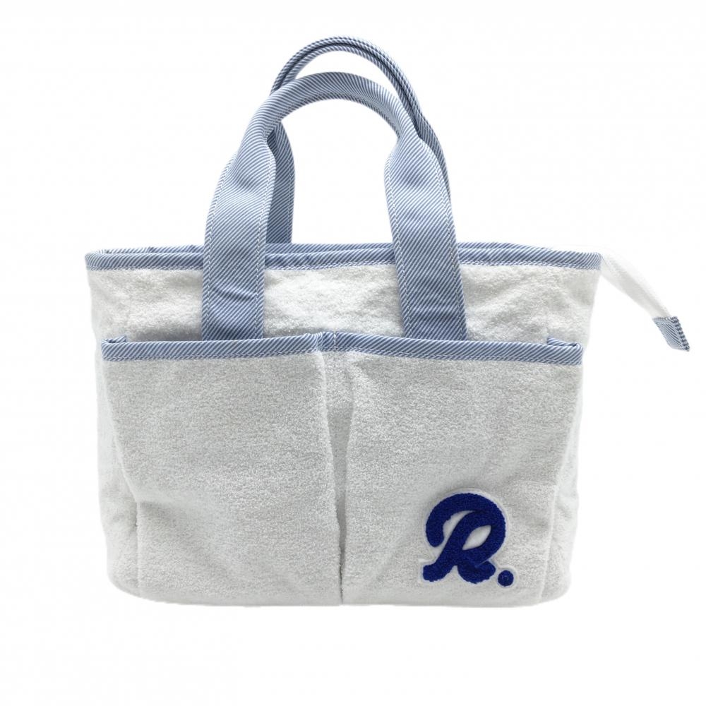 ジュンアンドロペ カートバッグ 白×ライトブルー パイル地 ゴルフ JUN＆ROPE