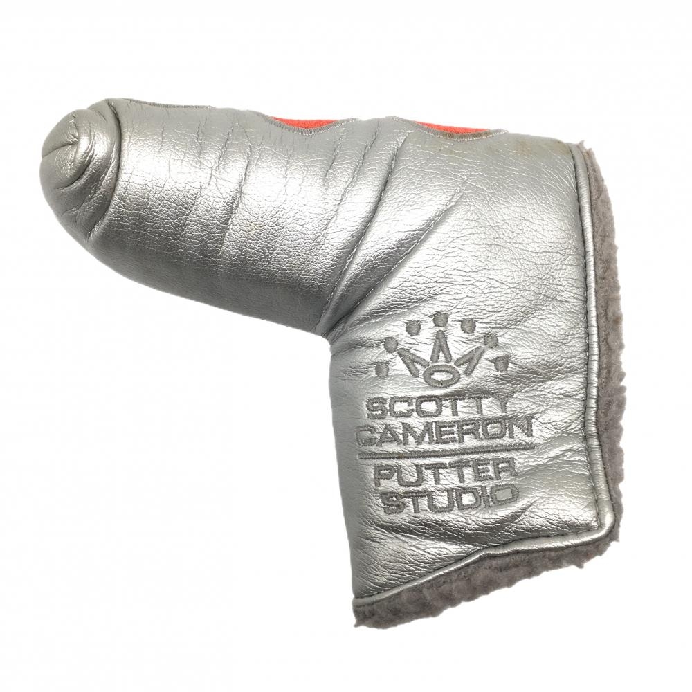 スコッティキャメロン パターカバー シルバー×レッド ピン型 スタジオセレクト ヘッドカバー ゴルフ Scotty Cameron