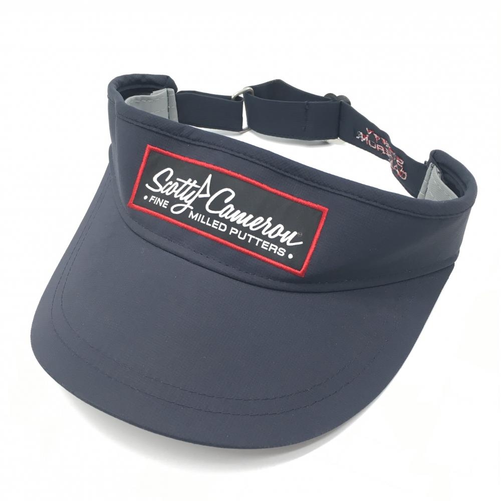 スコッティキャメロン サンバイザー ネイビー×レッド ワッペン  ゴルフウェア Scotty Cameron