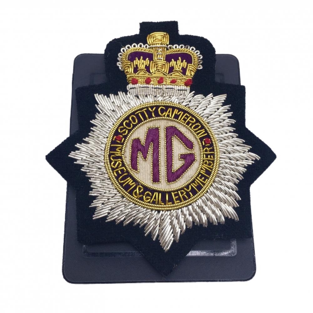 【未使用品】スコッティキャメロン ブローチ 黒×ゴールド ミュージアム＆ギャラリー限定 エンブレム ワッペン  ゴルフ Scotty Cameron