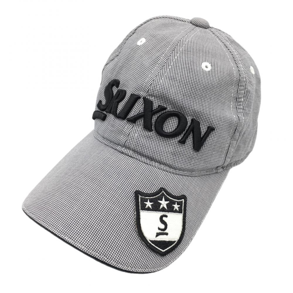 【美品】スリクソン キャップ 黒×白 立体ロゴ刺しゅう  フリーサイズ(54-58cm) ゴルフウェア SRIXON 画像