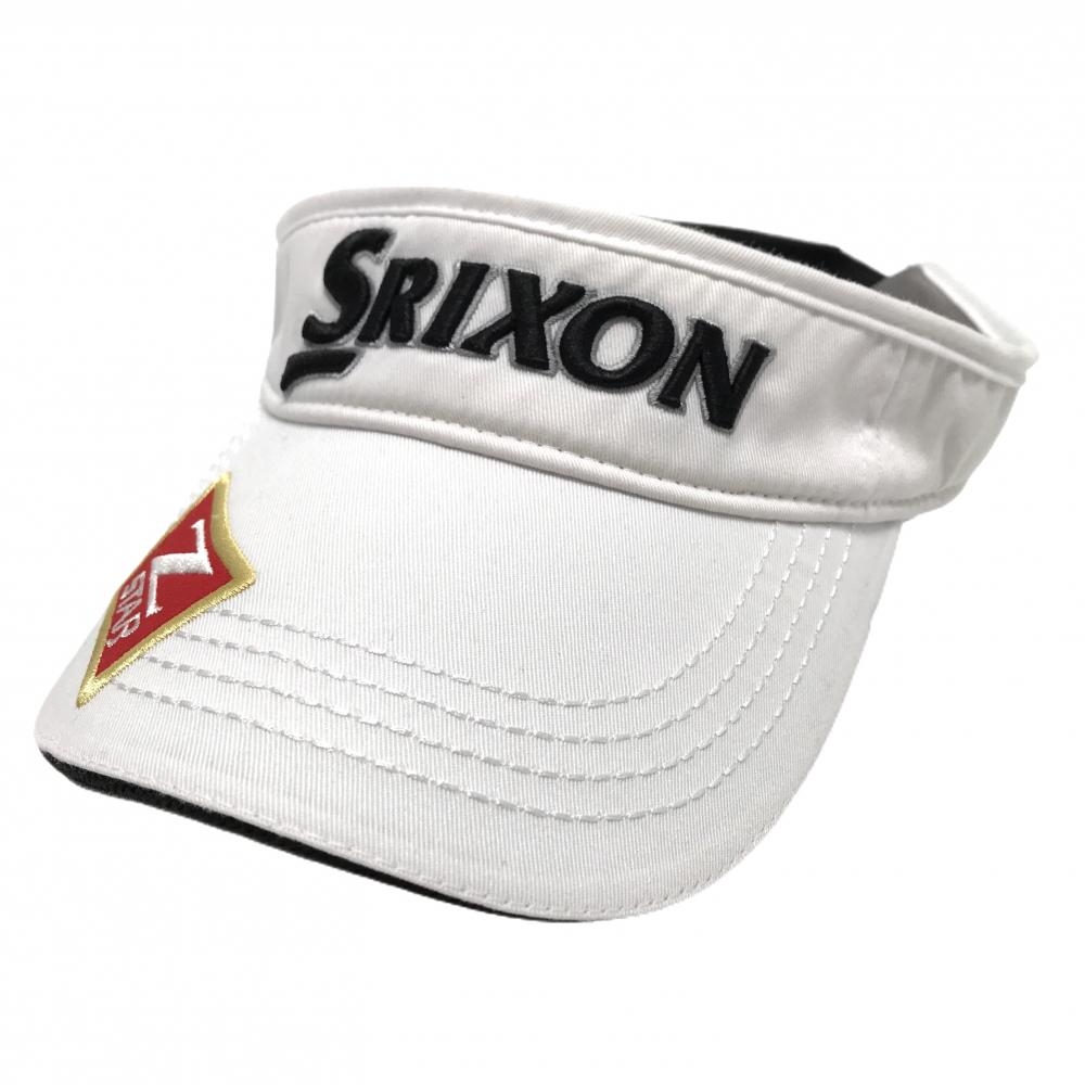 【美品】スリクソン サンバイザー 白×黒 ZSTAR F(54～60cm)   ゴルフウェア SRIXON