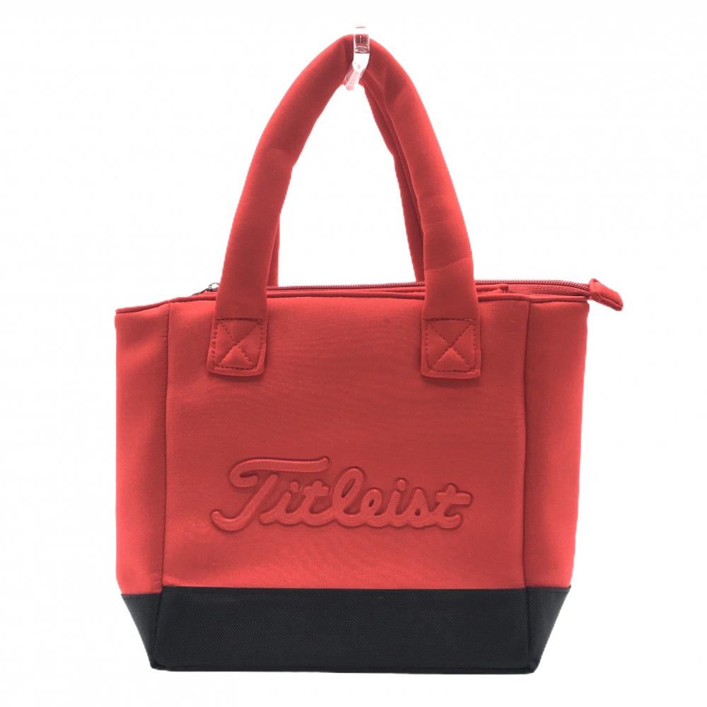 タイトリスト カートバッグ レッド×黒 立体ロゴゴルフ TITLEIST