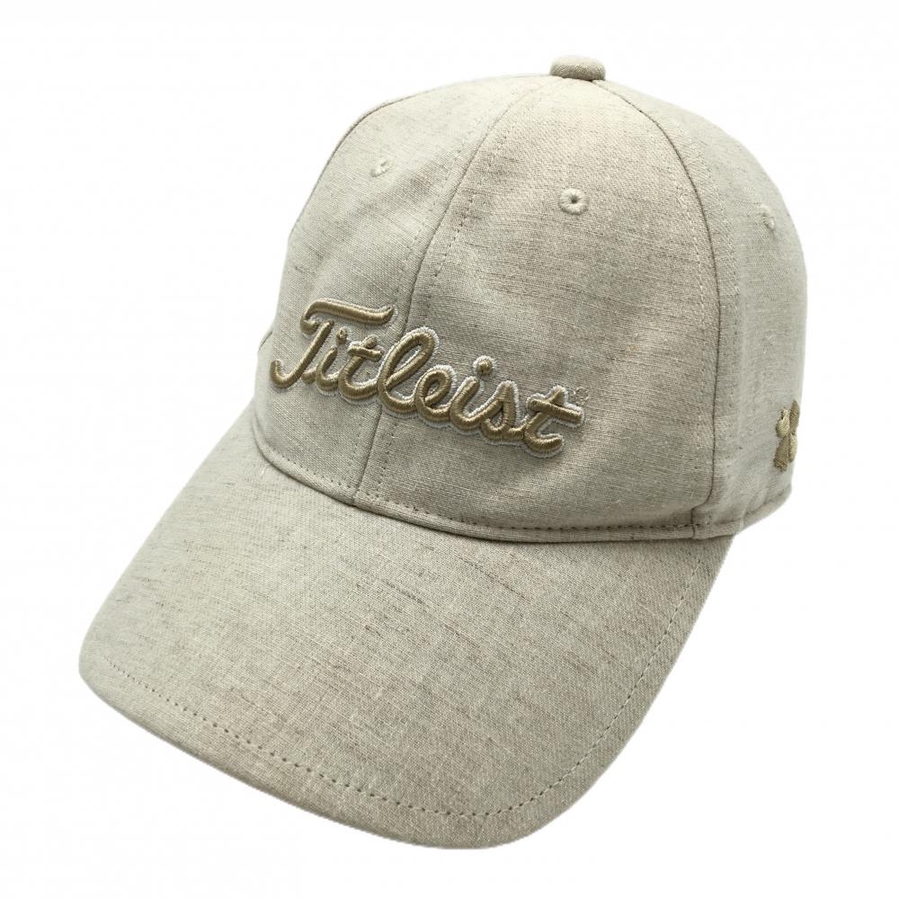 タイトリスト キャップ ベージュ系 立体ロゴ刺しゅう  ゴルフウェア TITLEIST