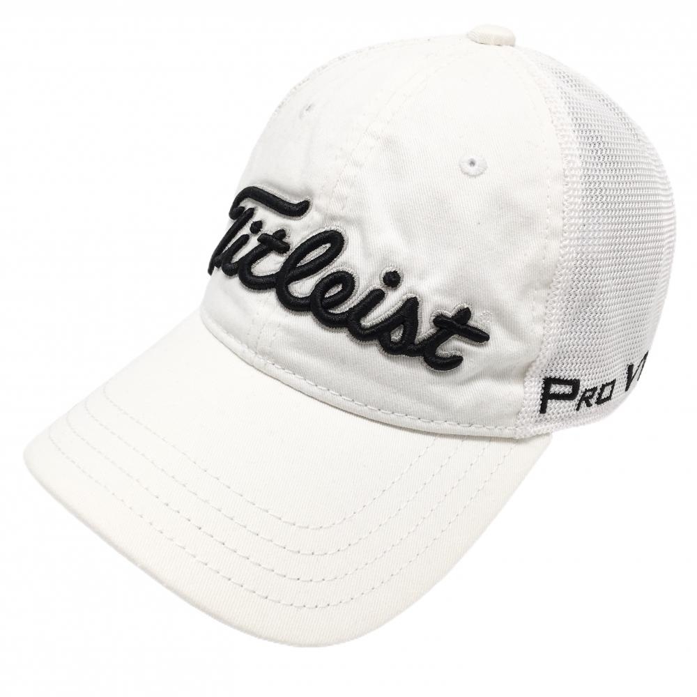 タイトリスト×フットジョイ キャップ 白×黒   ゴルフウェア TITLEIST