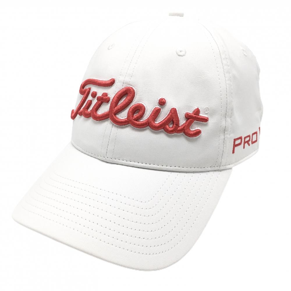 タイトリスト キャップ 白 立体ロゴ刺しゅう  フリー(57-59㎝)   ゴルフウェア TITLEIST