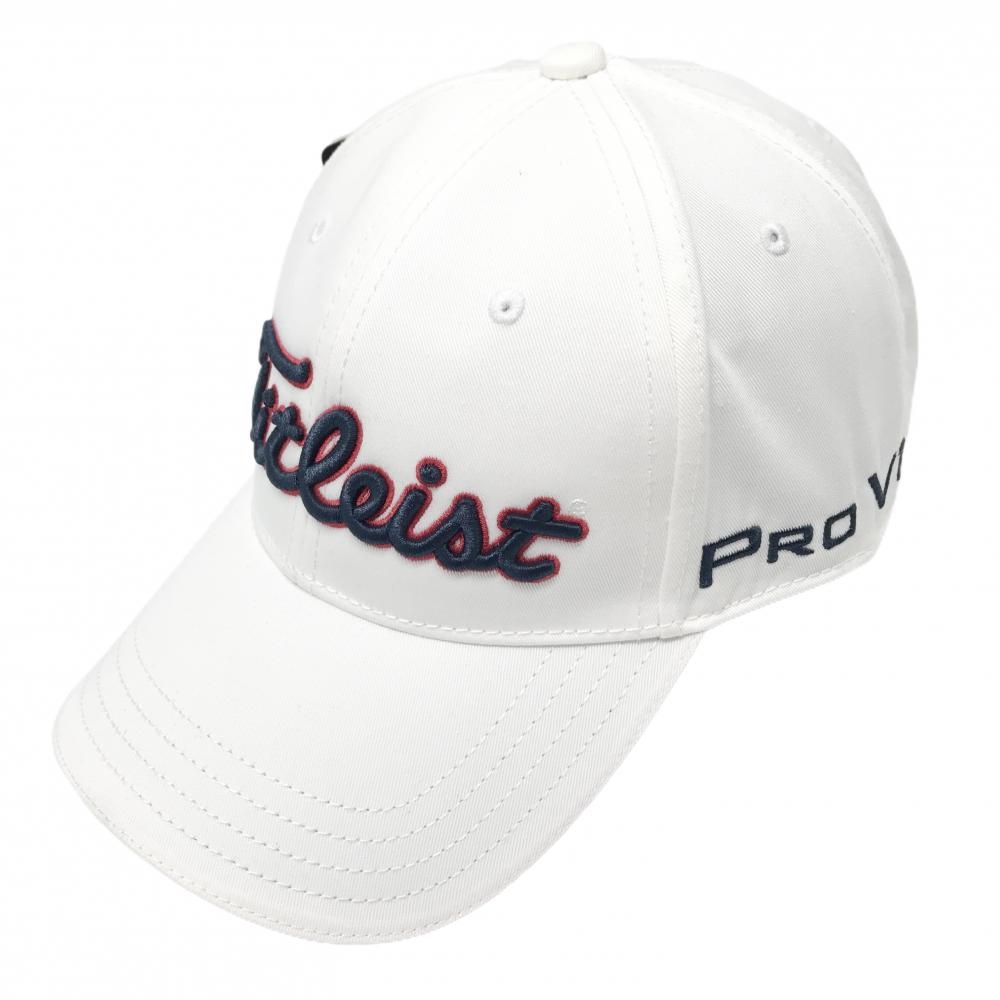 【新品】タイトリスト キャップ 白×ネイビー PRO V1 フットジョイ   ゴルフウェア タイトリスト契約プロ使用モデル TITLEIST