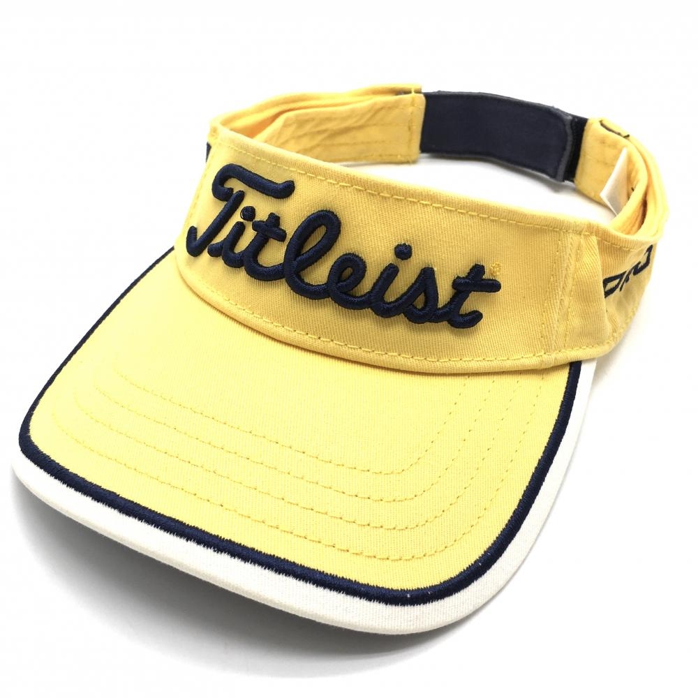 タイトリスト サンバイザー イエロー×ネイビー フットジョイ PRO V1  表記なし  ゴルフウェア TITLEIST