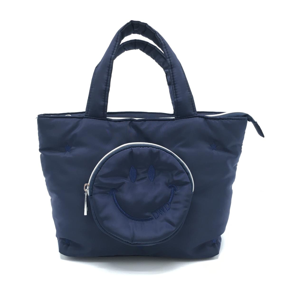 【美品】ダンスウィズドラゴン カートバッグ ネイビー 星柄 ニコちゃん ポケット取外し可  ゴルフ Dance With Dragon