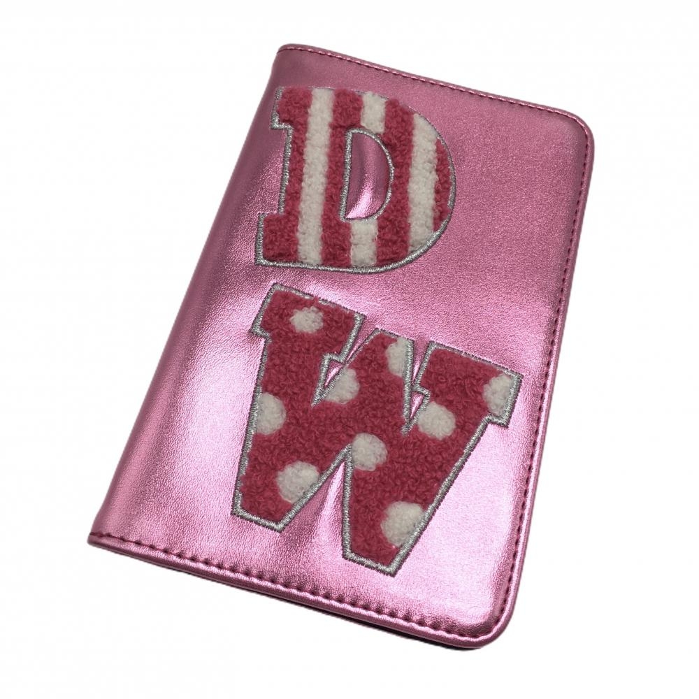 【美品】ダンスウィズドラゴン スコアカードホルダー メタリックピンク さがら刺しゅうゴルフ Dance With Dragon