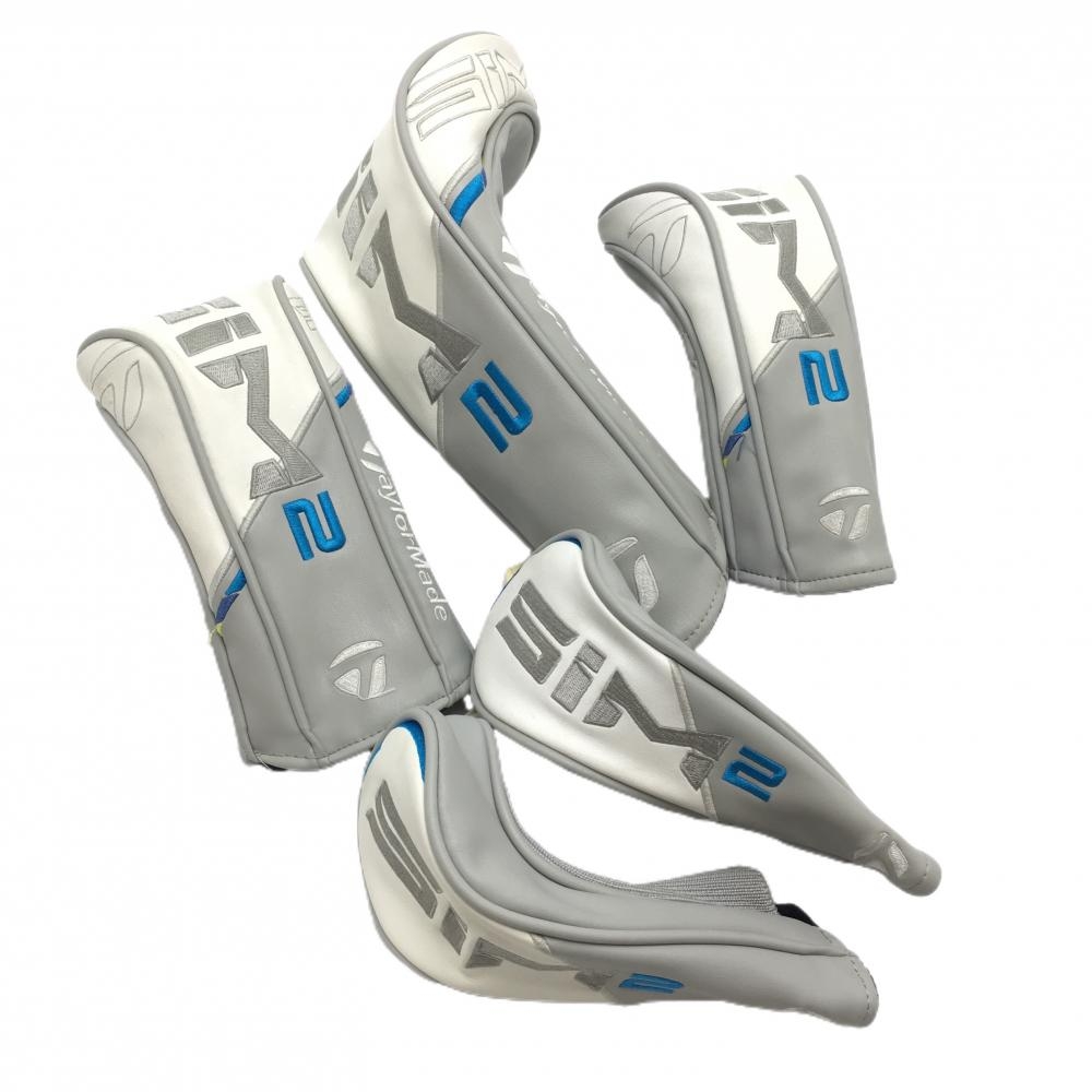 テーラーメイド ヘッドカバー5点セット(DR FW×2 UT×2) 白×グレー SIM ゴルフ TaylorMade