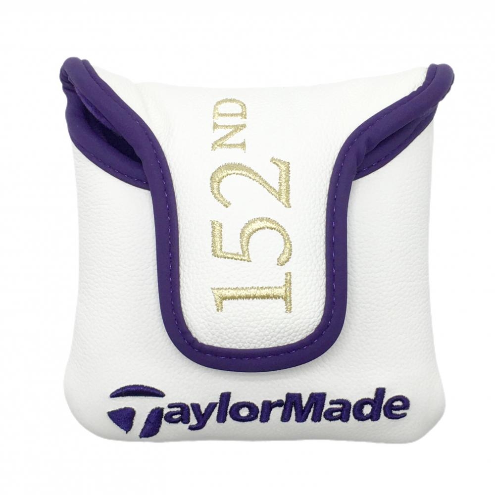 【美品】テーラーメイド パターカバー 白×ゴールド×パープル ネオマレット ヘッドカバー ゴルフ TaylorMade