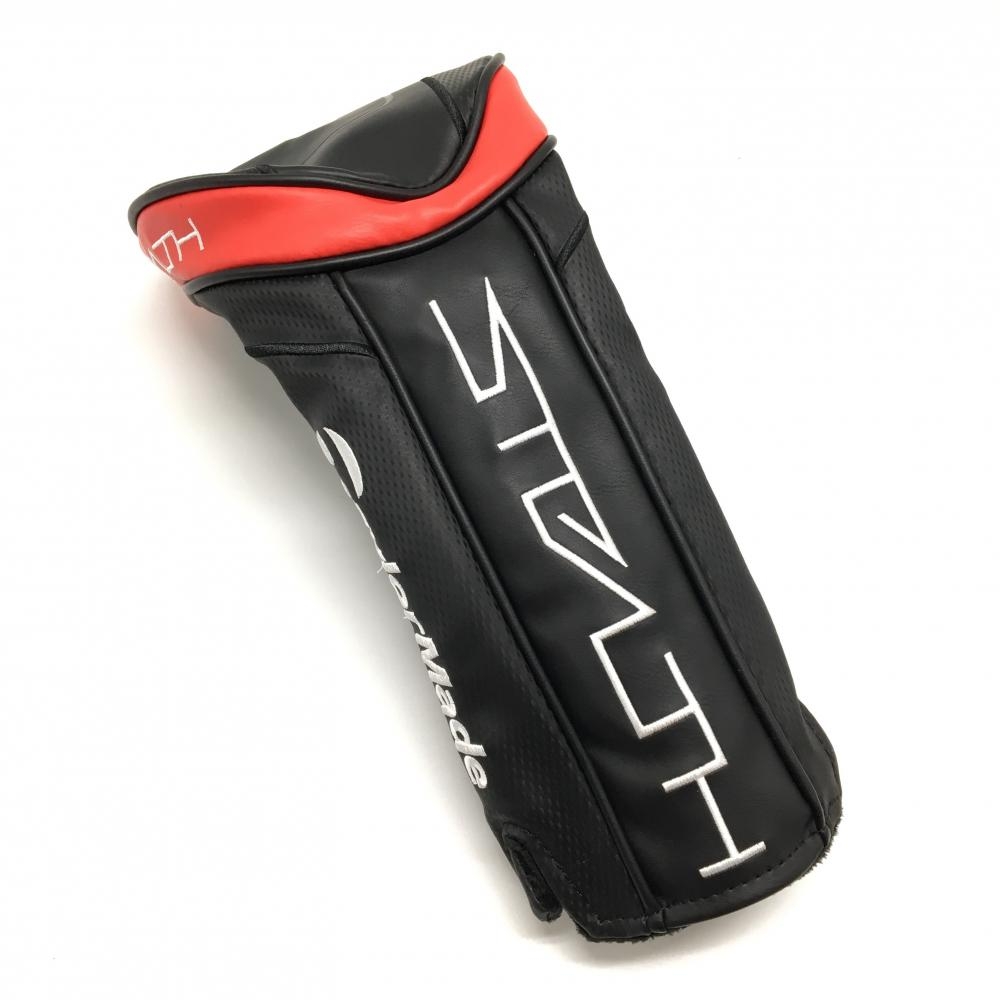 【超美品】テーラーメイド ヘッドカバー(DR) 黒×レッド ロゴ刺しゅう STEALTH ゴルフ TaylorMade
