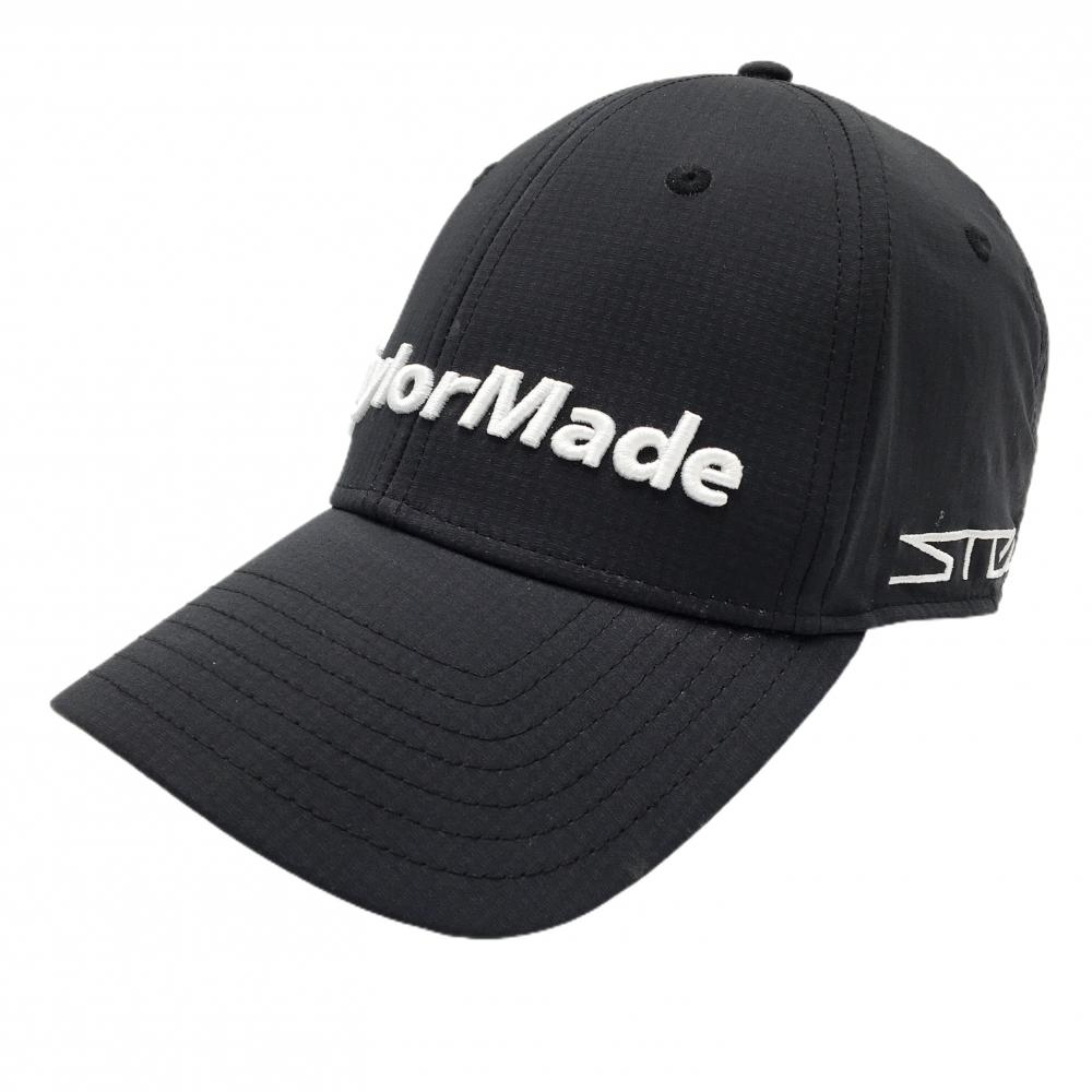 【美品】テーラーメイド キャップ 黒×白 立体ロゴ刺しゅう  フリー(57-59cm)   ゴルフウェア TaylorMade