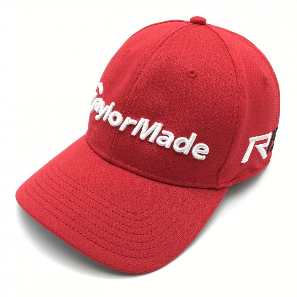テーラーメイド キャップ レッド×白 立体ロゴ刺しゅう L/XL   ゴルフウェア TaylorMade
