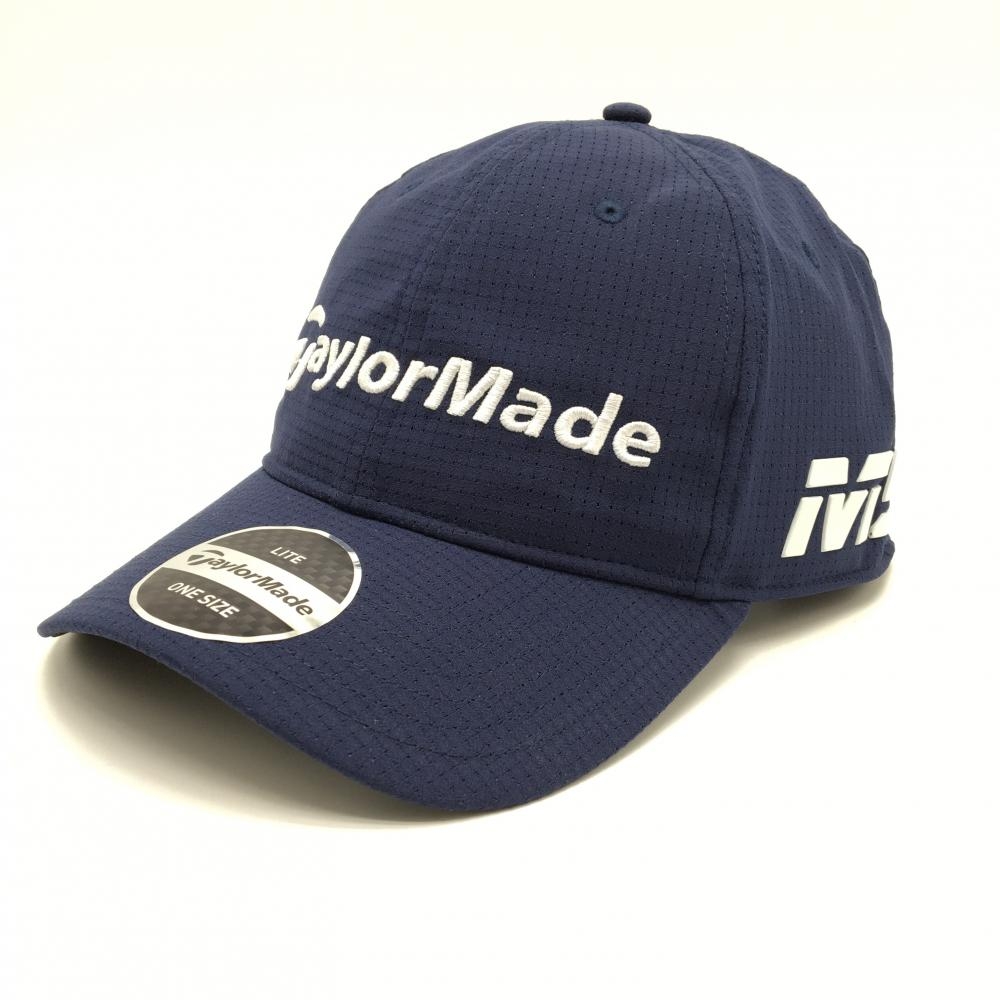 【新品】テーラーメイド キャップ ネイビー×白 フロントロゴ刺しゅう フリー(57-59㎝)   ゴルフウェア TaylorMade