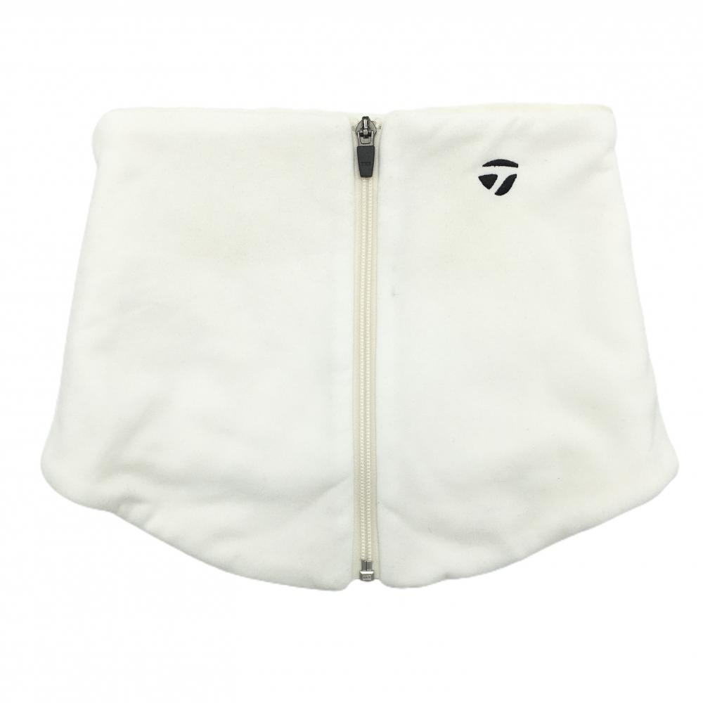 テーラーメイド ネックウォーマー 白 裏ボア ファスナー横・内側汚れ フリー（M-L）   ゴルフウェア TaylorMade