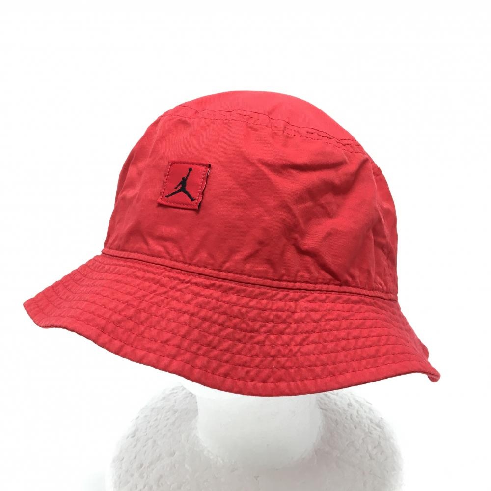 【美品】ジョーダン ハット レッド 無地 ナイキ L/XL   ゴルフウェア NIKE