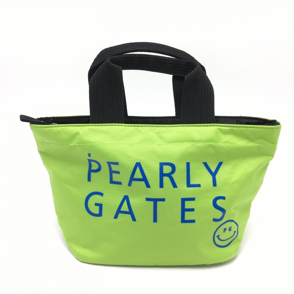 【超美品】パーリーゲイツ カートバッグ ライトグリーン×ブルー ニコちゃん スマイルゴルフ PEARLY GATES