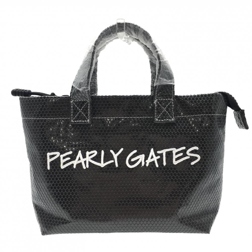 【未使用品】パーリーゲイツ カートバッグ グレー×白 ロゴ刺しゅうゴルフ 2024年モデル PEARLY GATES