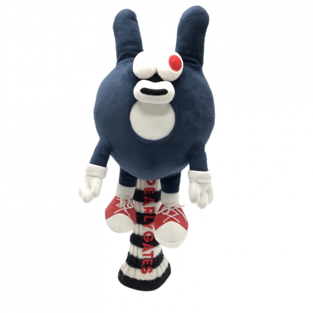 【美品】パーリーゲイツ ヘッドカバー(DR) ネイビー×白 ドライバー どうしちゃったPG ぬいぐるみ ゴルフ PEARLY GATES