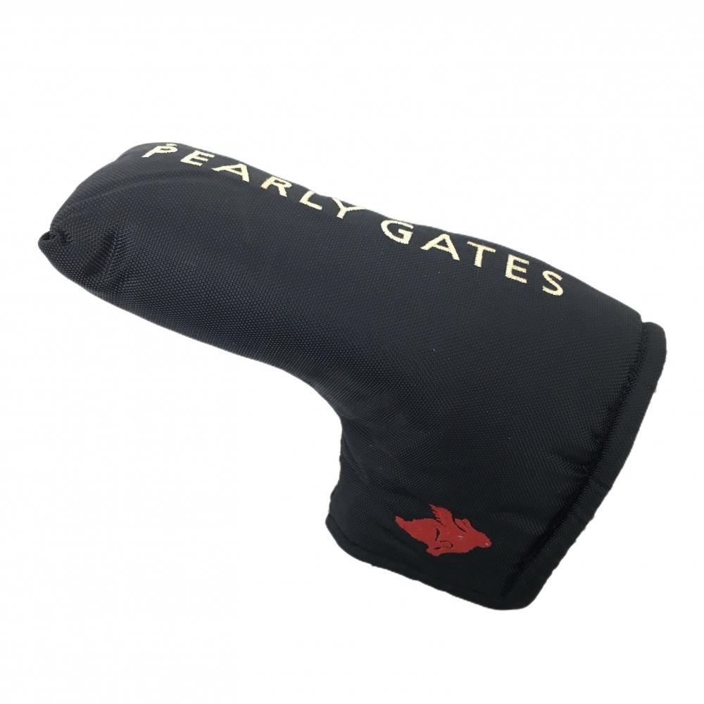 パーリーゲイツ パターカバー 黒×レッド ピン型 刺しゅう ゴルフ PEARLY GATES